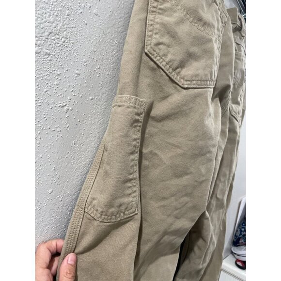 CARHARTT MEN'S CARGO KHAKI WORK FLAME RESISTANT PANTS CAT 2 2112 SIZE 34 X 30 - Picture 7 of 10